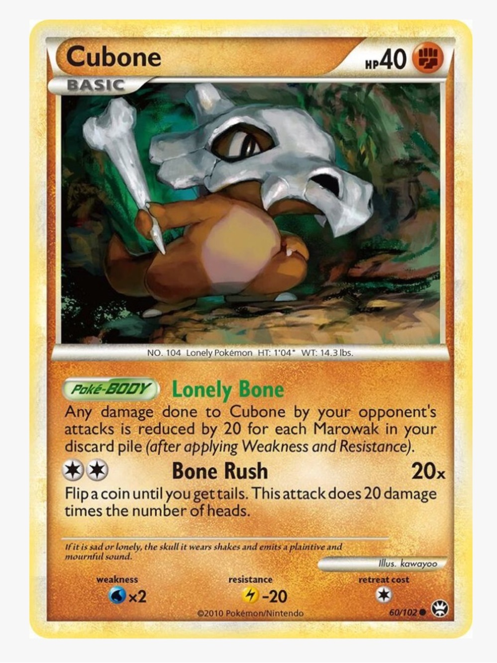 Cubone Triumphant Pokemon Trading Card